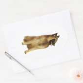 Belgian Tervuren (A) Ovale Sticker (Envelop)