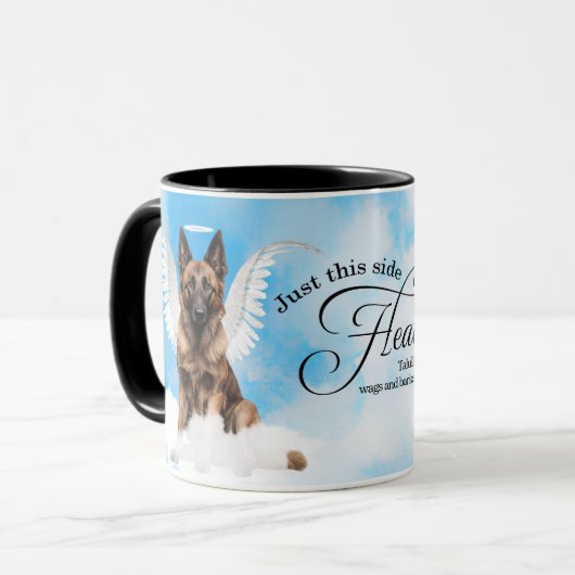 Belgian Tervuren Angel Gepersonaliseerd Gedenkteke Mok (Voorkant links)