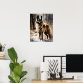 Belgian Tervuren Dog Art Print Poster (Thuiskantoor)