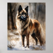 Belgian Tervuren Dog Art Print Poster (Voorkant)