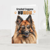 Belgian Tervuren Dog Greatest HuMOM Moederdag Feestdagen Kaart (Voorkant)