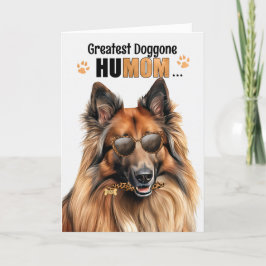 Belgian Tervuren Dog Greatest HuMOM Moederdag Feestdagen Kaart