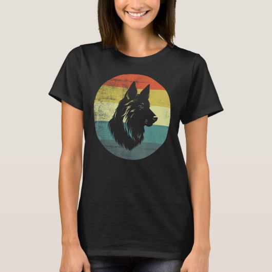 Belgian Tervuren Dog Retro Style T-shirt (Voorkant)