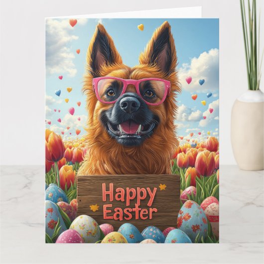 Belgian Tervuren Easter Eggs Kaart (Voorkant)