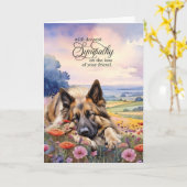 Belgian Tervuren Field of Wildflowers Pet Sympathy Kaart (Gele Bloem)