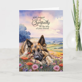 Belgian Tervuren Field of Wildflowers Pet Sympathy Kaart