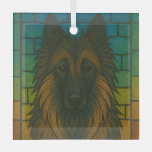 Belgian Tervuren "Glas in lood" Glas Ornament