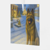 Belgian Tervuren  Glas Ornament (Voorkant links)