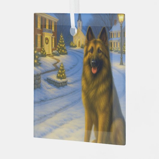 Belgian Tervuren Glas Ornament (Voorkant links)