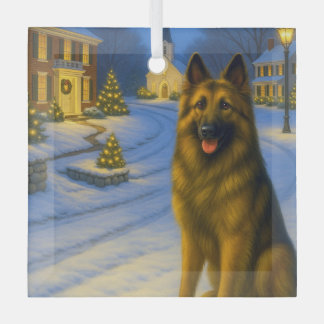 Belgian Tervuren  Glas Ornament