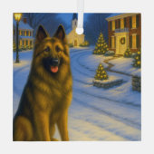 Belgian Tervuren  Glas Ornament (Achterkant)