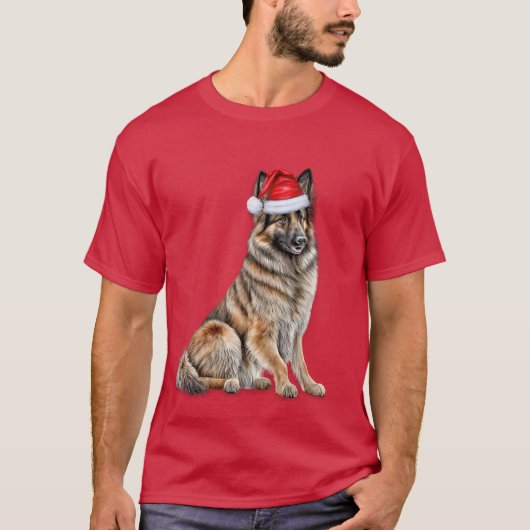 Belgian Tervuren Hondenliefhebber Funny Christmas T-shirt (Voorkant)