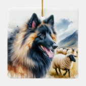 Belgian Tervuren Keramisch Ornament (Achterkant)