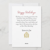 Belgian Tervuren Pet Boarding Christmas Corporate Feestdagenkaart (Achterkant)