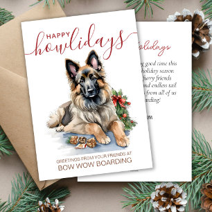 Belgian Tervuren Pet Boarding Christmas Corporate Feestdagenkaart