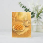 Belgian Waffle Briefkaart – Een zoete dag in Belgi (Staand voorkant)