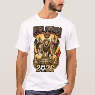 België 2026 Gepersonaliseerd Voetbal Fan T-Shirt