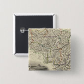 België 6 vierkante button 5,1 cm (Voorkant /achterkant)