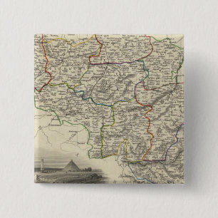 België 6 vierkante button 5,1 cm