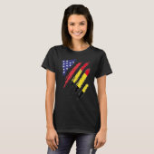 België Amerikaanse vlag Patriot Heritage M T-shirt (Voorkant volledig)