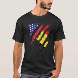 België Amerikaanse vlag Patriot Heritage M T-shirt