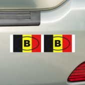 België - B - Europees ovaal Bumpersticker (Op auto)