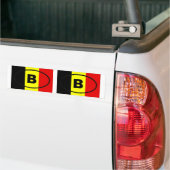 België - B - Europees ovaal Bumpersticker (Op Truck)