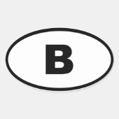 België - B - Europees Ovale Sticker (Voorkant)