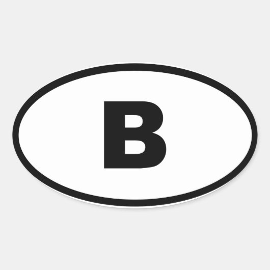 België - B - Europees Ovale Sticker (Voorkant)