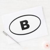 België - B - Europees Ovale Sticker (Envelop)