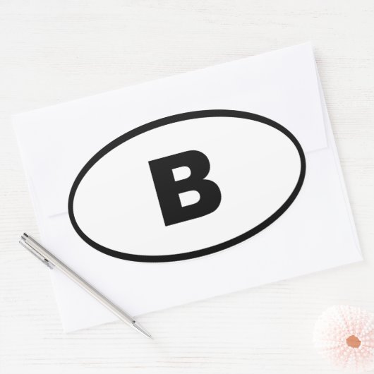 België - B - Europees Ovale Sticker (Envelop)