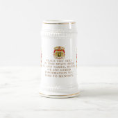 België (BELGIË) Groot Wapen Gepersonaliseerd Bierpul (Center)