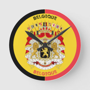 België Belgique Wapen Cirkel Vorm Ronde Klok