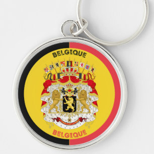 België Belgique Wapen Cirkel Vorm Sleutelhanger