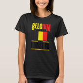 belgië belgisch belgië vlag belgië belt t-shirt (Voorkant)