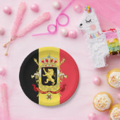 België, Belgische Vlag - feest, verjaardag/sport Papieren Bordje (Feest)