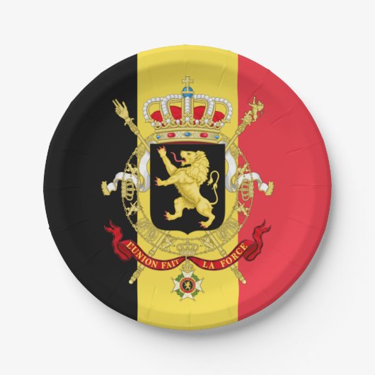 België, Belgische Vlag - feest, verjaardag/sport Papieren Bordje (Voorkant)