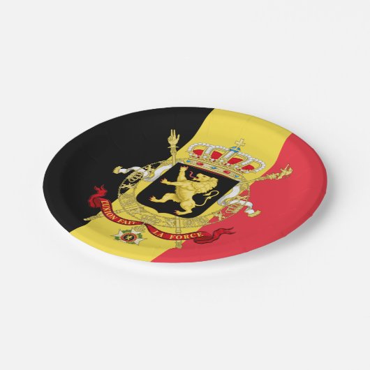 België, Belgische Vlag - feest, verjaardag/sport Papieren Bordje (Gekanteld)