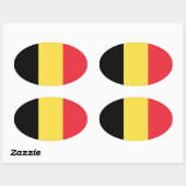 België/Belgische vlag Ovale Sticker (Vel)