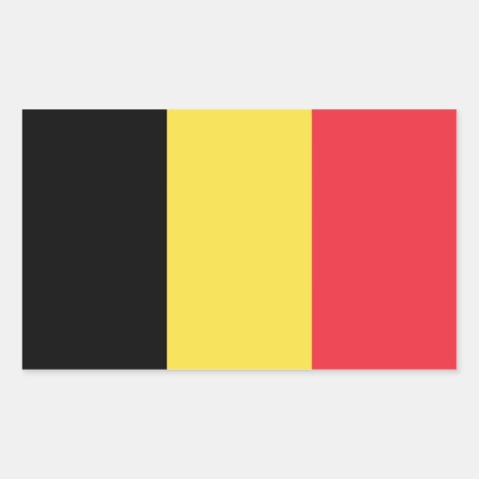 België/Belgische vlag Rechthoekige Sticker (Voorkant)