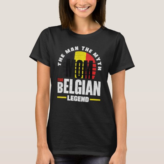 België Belgische Vlagmoeder T-shirt (Voorkant)