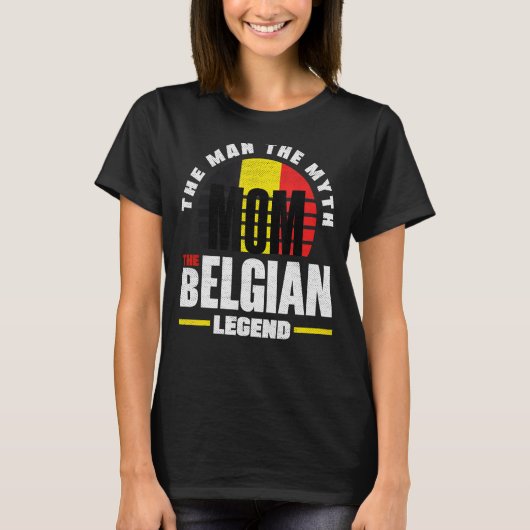 België Belgische Vlagmoeder T-shirt (Voorkant)