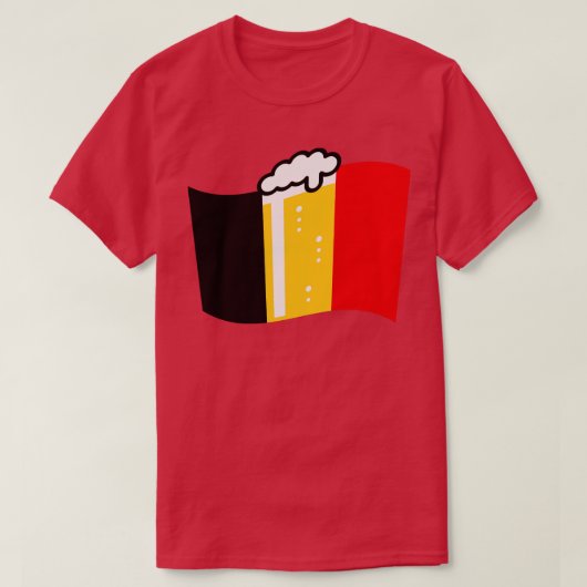 België Biervlag Natie van Beer Beerland 4C T-shirt (Design voorkant)