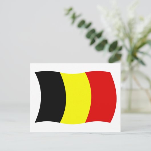 België Briefkaart vlag (Staand voorkant)