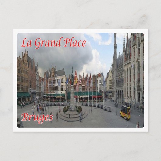 België - Brugge - La Grand Place - Briefkaart (Voorkant)