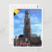 België - Brugge - Le Beffroi - Briefkaart (Voorkant / Achterkant)