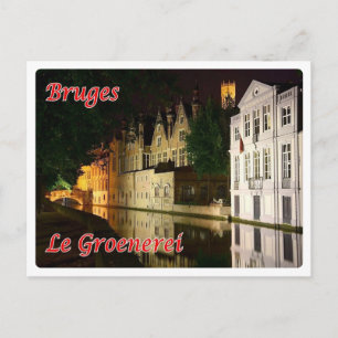 België - Brugge - Le Groenerei bij nacht - Briefkaart