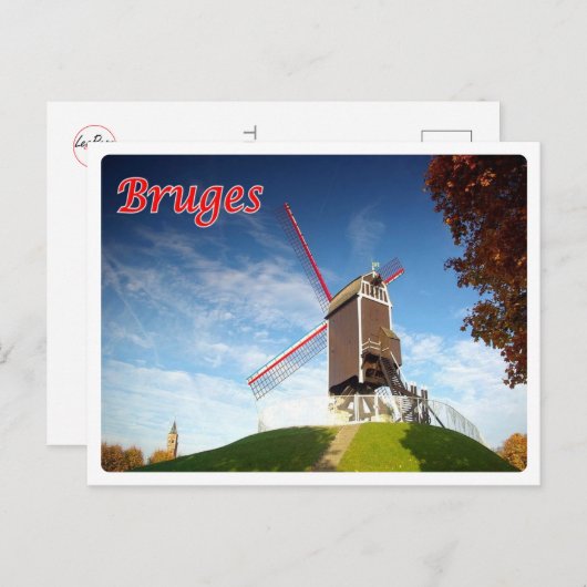 België - Brugge - Moulin - Briefkaart (Voorkant / Achterkant)