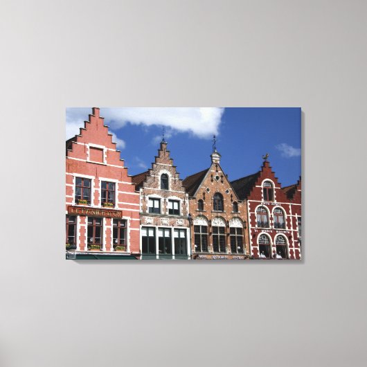 België, Brugge (ook bekend als Brug of Bruge). UNE Canvas Afdruk (Voorkant)