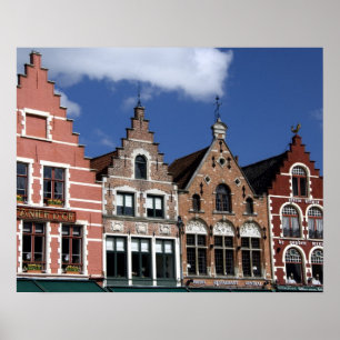 België, Brugge (ook bekend als Brug of Bruge). UNE Poster